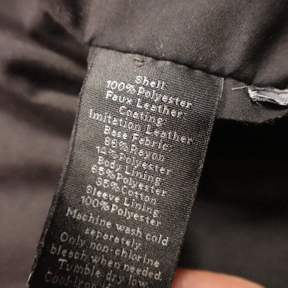 Rock & Republic Faux Leather Moto Jacket Men’s Large Gray Distressed Biker - Picture 13 of 15